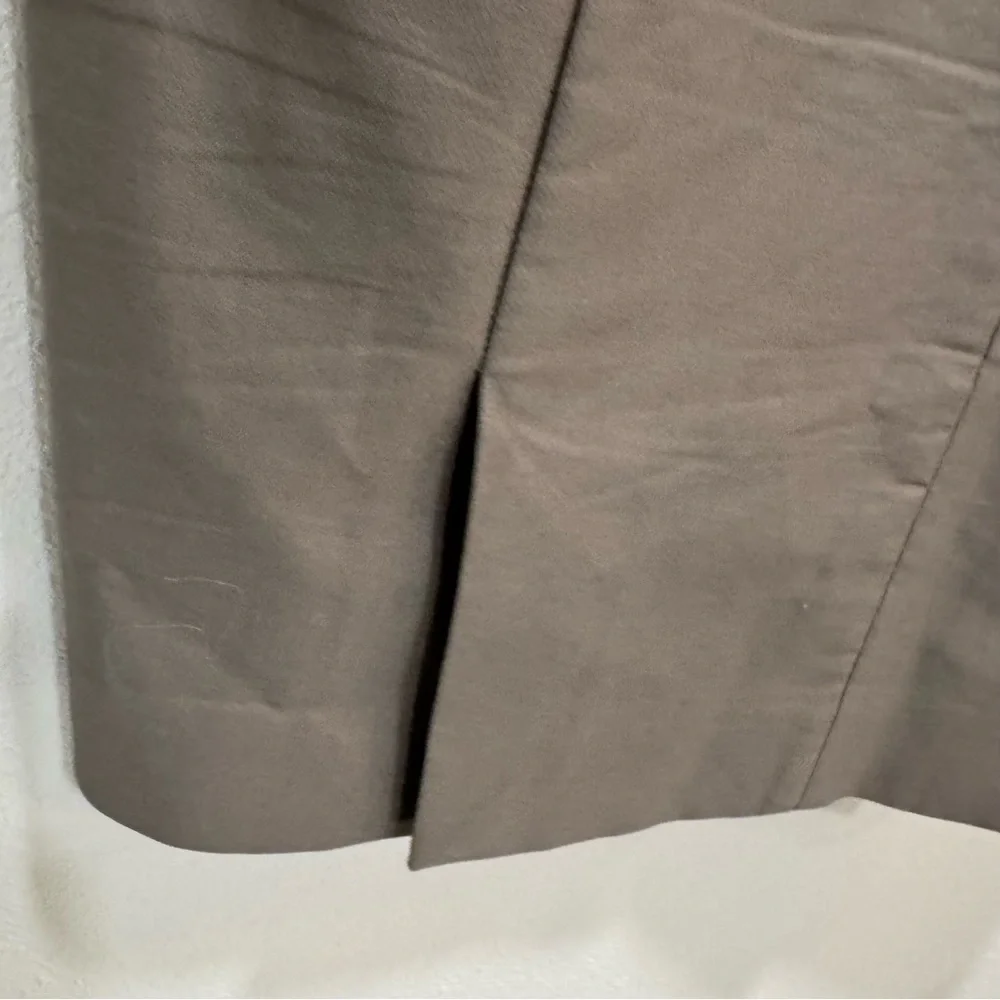 J Crew Womens Solid Taupe Pencil Skirt Work Career Cotton Spandex 10 NWT